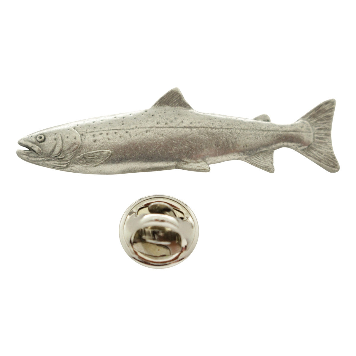 Atlantic Salmon Pin ~ Antiqued Pewter ~ Lapel Pin ~ Sarah's Treats & Treasures